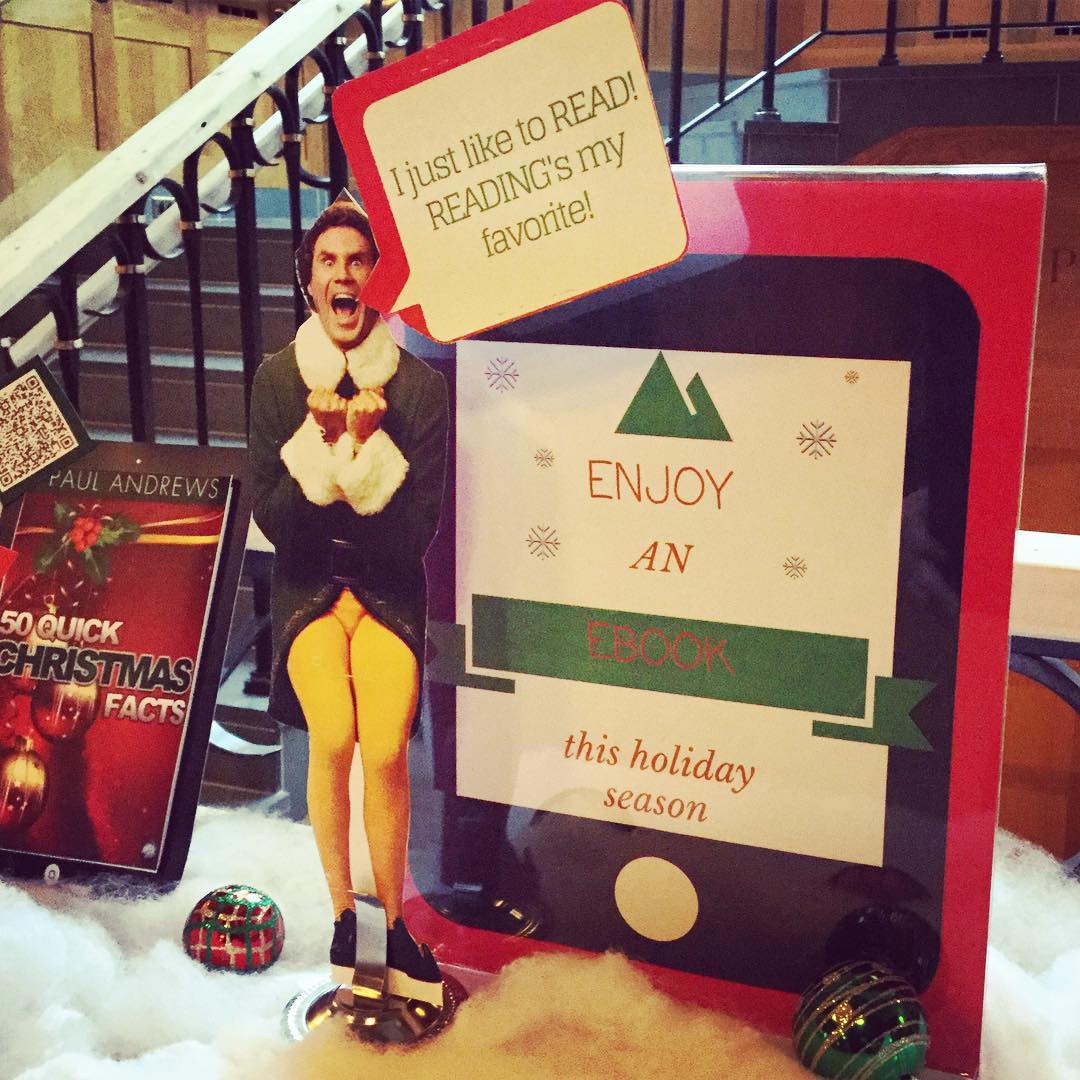 "I just like to READ!" - we know the feeling! Check out an ebook for the holiday break - our OverDrive display has some holiday selections to get you started. #ohrstromlibrary #read #ebook #ebooks #overdrive #librarydisplay #librariesofinstagram @overdrive_libs