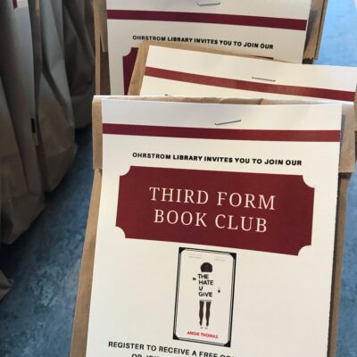 Third Form Book Club announcement.